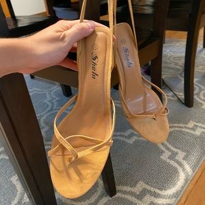 SHEIN Tie Up Strappy Heels